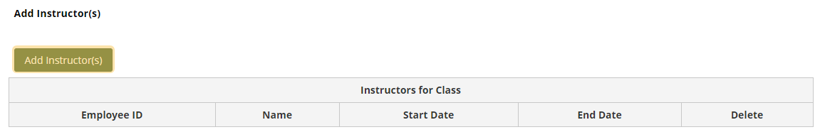 Add Instructor(s) section with "Add Instructors" button highlighted